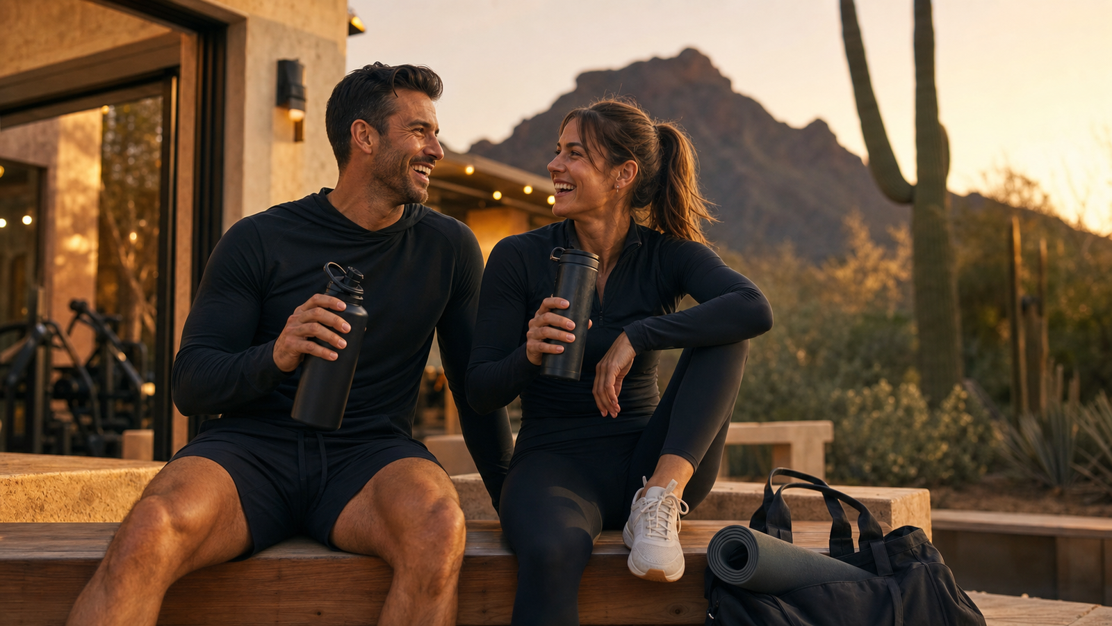 Couple post-workout